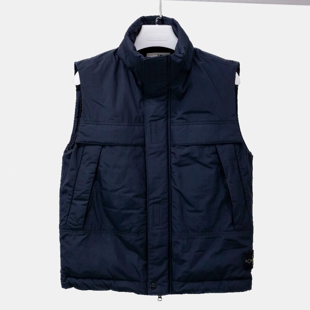 Stone Island Navy Micro Reps Down Vest